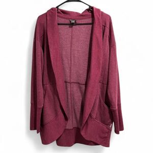 Eddie-bauer Women's Burgundy and Red Cardigan
